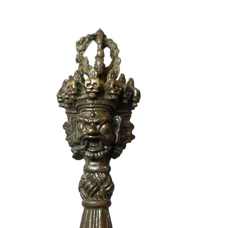 Tibetisch Nepalesische Dreiseitige Phurba Vajra-Zinke Dämonenbezwingender Stößel Feng Shui Ornament Hängende Dekoration