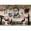 Modern Barber Shop Wall Mural Hairstylist Scissors Comb Scraper Wallpaper Suitable For Barber Shop Beauty Salon 3d Wall Murals