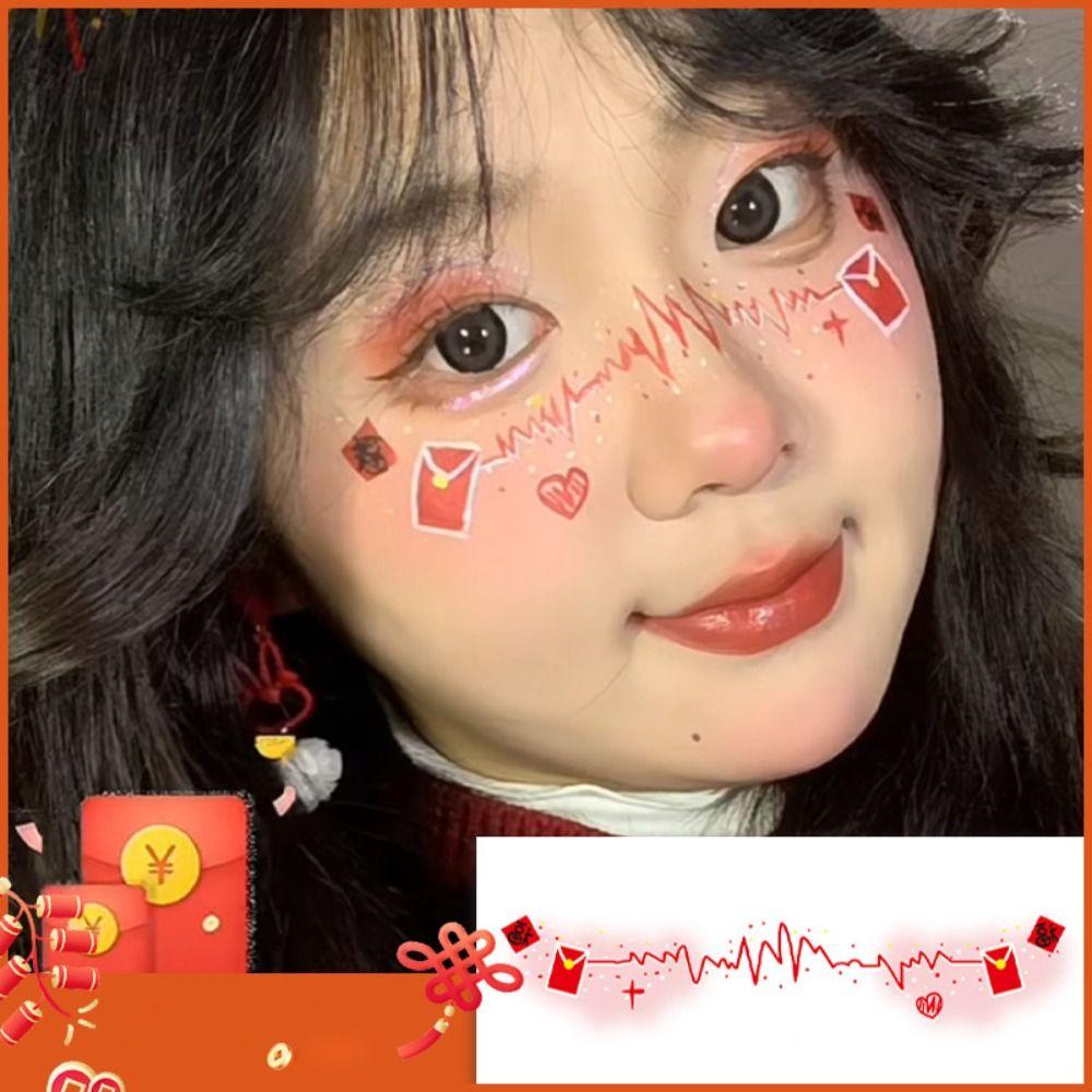 Waterproof Eye Makeup Decal New Years Beauty Beauty Sticker Face Stickers  Chinese Spring Festival