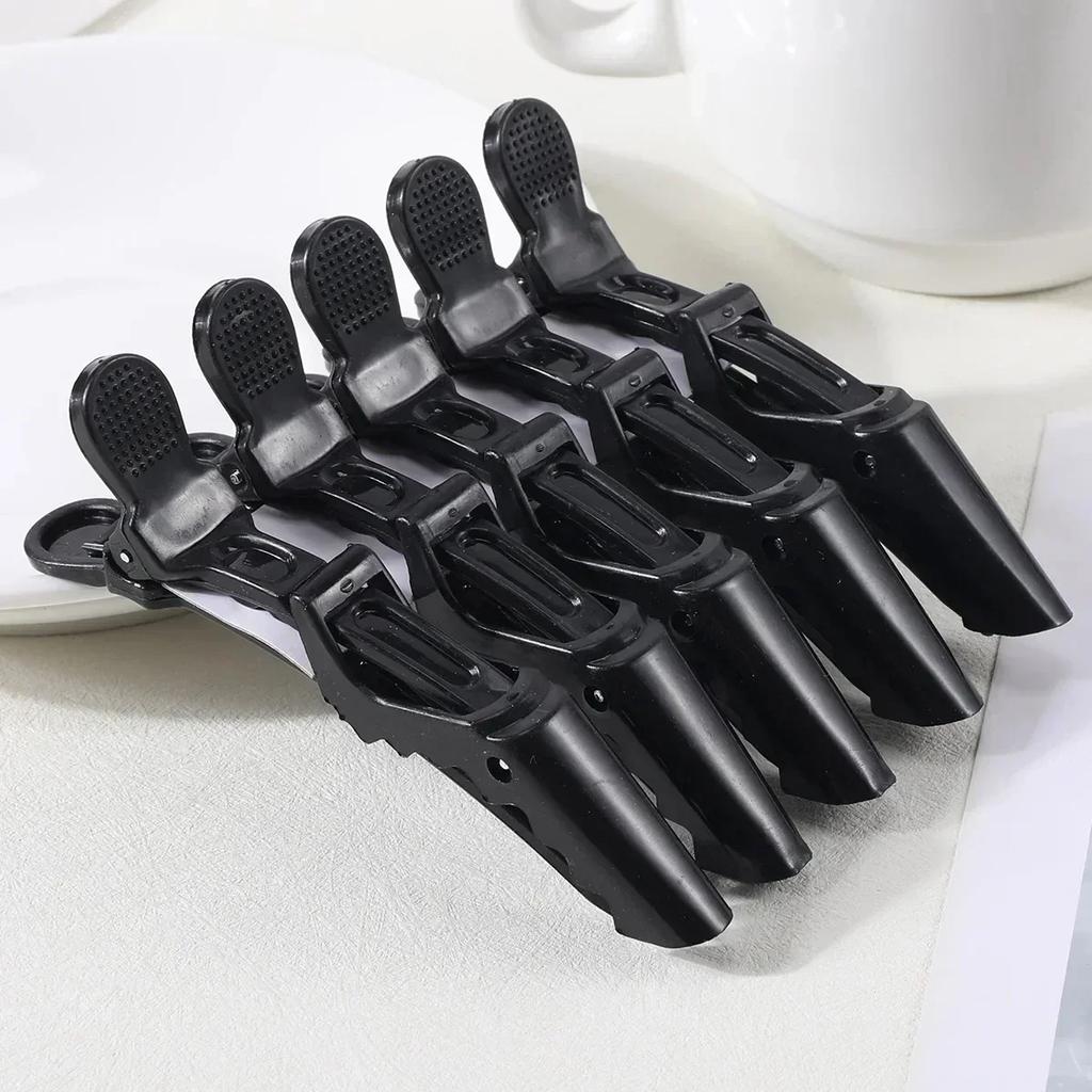 5Pcs Alligator Hair Clip Plastic Nonslip Durable Hairpin Black Pink Styling Accessories for Women Men Hairdressing
