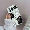 Cute Black Cat Bracelet Chain Case For Samsung Galaxy S25 Ultra S22 S21 S20 Plus S21FE S20FE S25FE A31 Y2K Soft Wave Side Cover