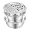 Multifunctional Stainless Steel Basin Set Kitchen Strainer Kitchen Cooking Colander Set Suitable for Efficient Cooking