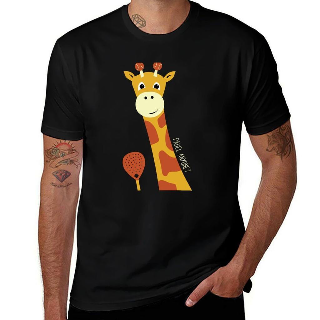 Giraffe Padel Wer will T-Shirt t shirts Designer-T-Shirt für Mann T-Shirt
