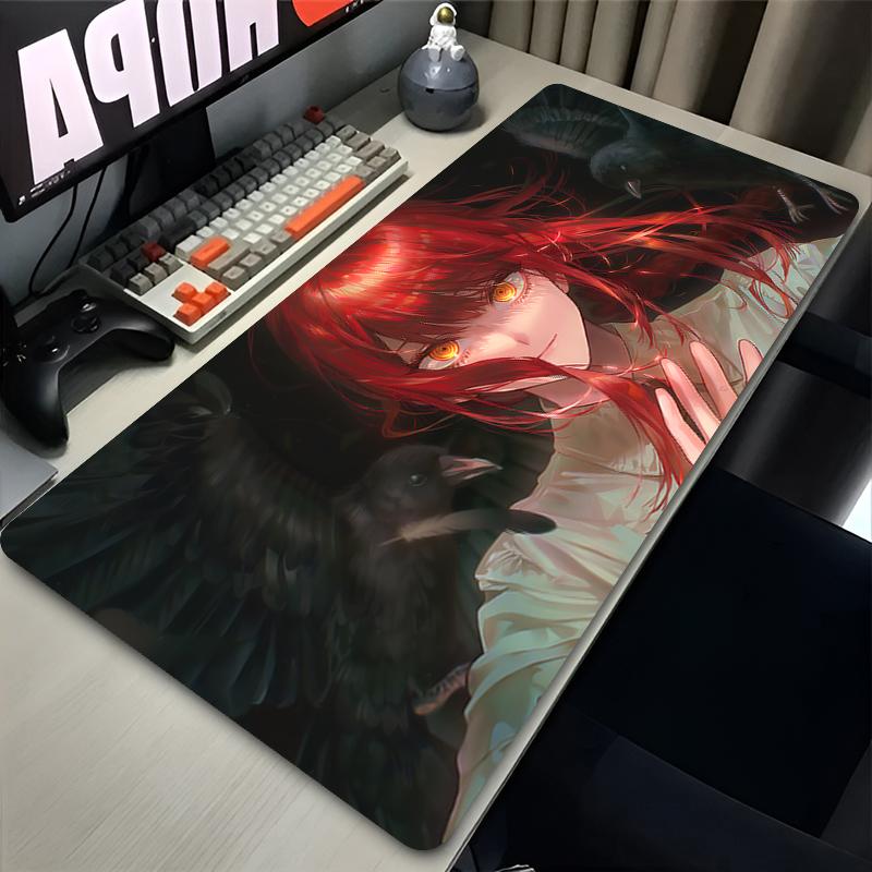 Mouse Pad Anime Mouse Mat Gamer C-chainsaw Man Makima Gaming Accessories Mousepad Large Keyboard DeskMats Computer Keyboard Pad