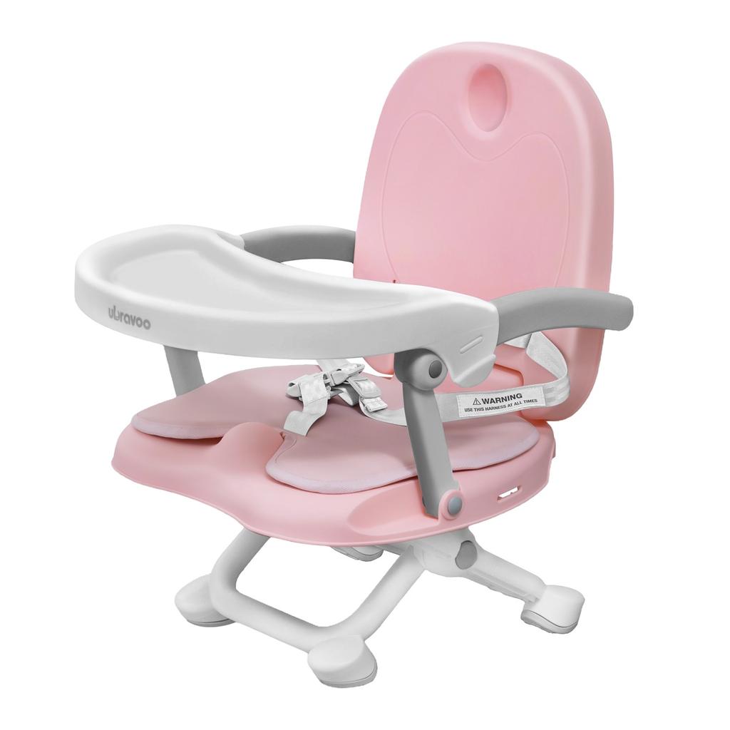 UBRAVOO Children's Booster Seat, Foldable Children's Booster Seat with Removable Tray for Children from 6 to 36 Months