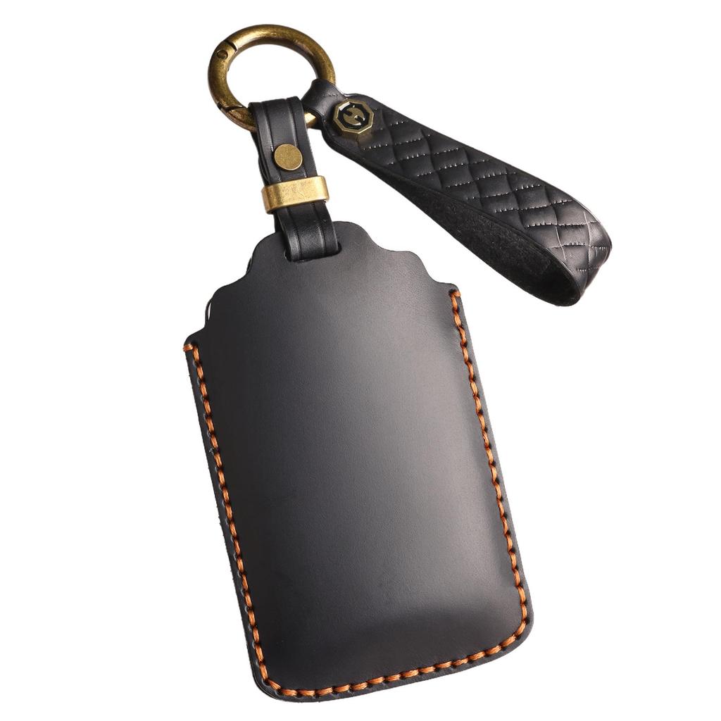 Leather Key Cover for Dongfeng Renault Koleos - Retro Style Protective Shell with Buckle