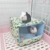 Hamster Winter Bed Warm Cave Cozy Hideout Bottomless House Cute Print for Small Animals Ferrets Playing Sleeping