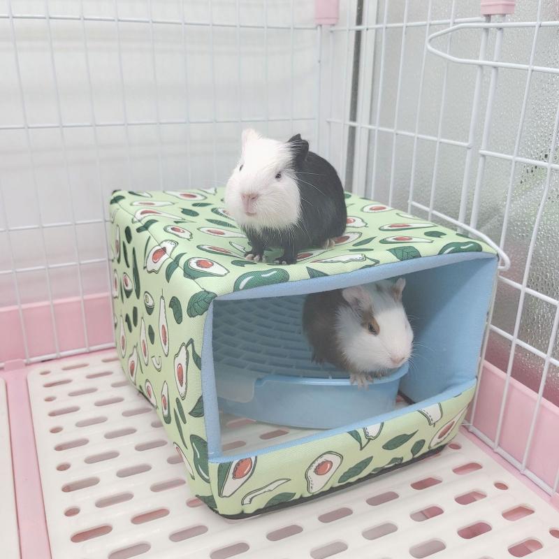 Hamster Winter Bed Warm Cave Cozy Hideout Bottomless House Cute Print for Small Animals Ferrets Playing Sleeping