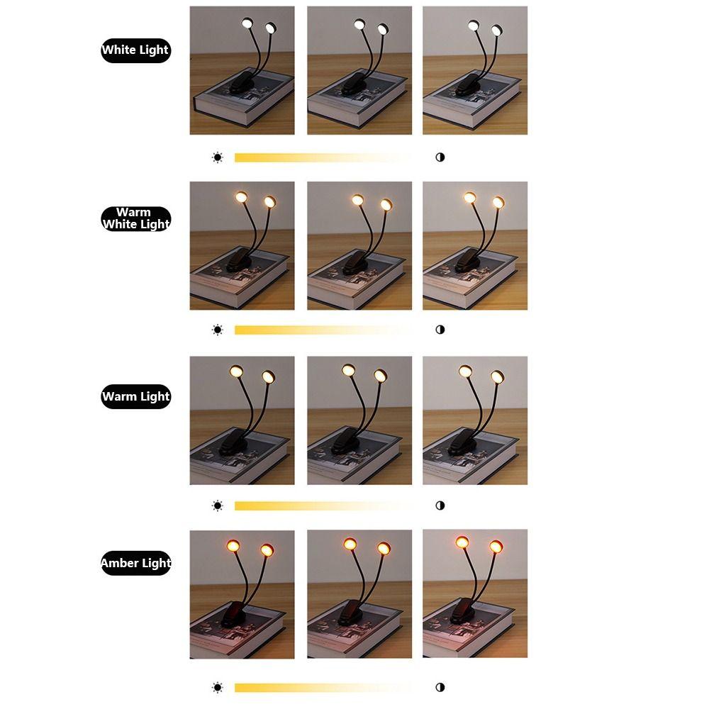 Flexible Gooseneck Design LED Clip on Reading Light Mini Desktop Table Lamp  Bedroom Reading