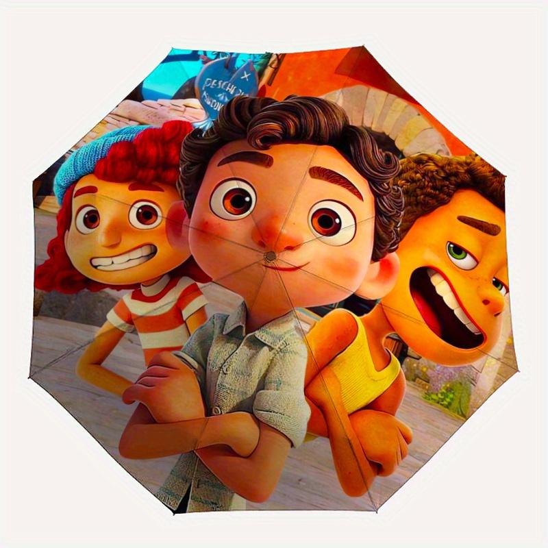Lucas Cumple 5 Design Automatic Folding Umbrella - 3 Folding Design, Vivid Cartoon Pattern, Suitable for Outdoor Activities, A Gift for Fans