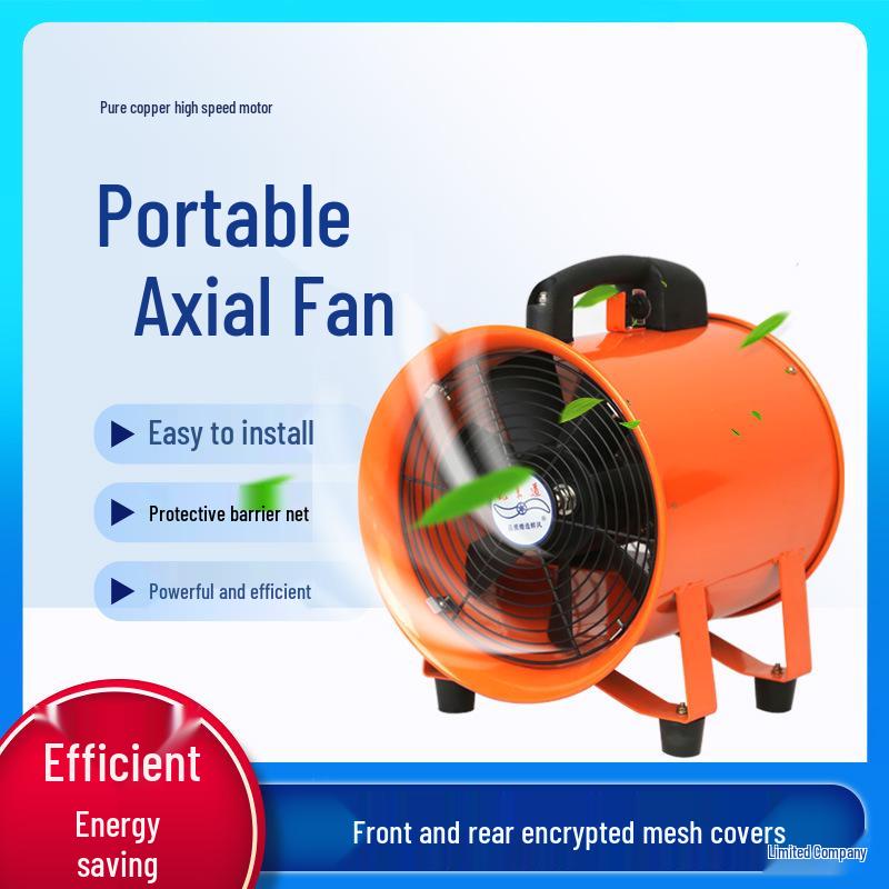 220V Portable Axial Exhaust Fan for Tunnel & Marine Ventilation