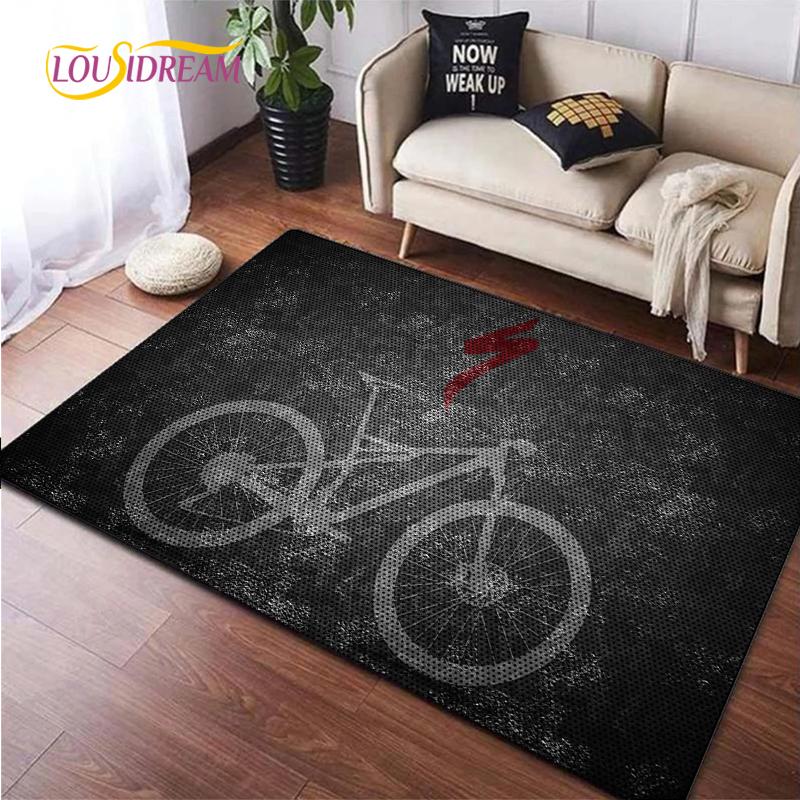 

Bicycle logo Carpet for Living Room Bedroom Rugs Kitchen Kids Door Unslip Floor Mat Birthday gift photography props Alfombra Rug 40x60cm