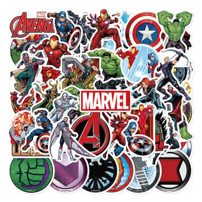 50 unidades Adesivos Disney Marvel Filme Vingadores Heróis Reúnem Impermeáveis Telefone Laptop Bagagem Guitarra Caderno Adesivo