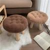 Cookie Small Stool Soft Seat Chair Girlish Heart Bedroom Solid Wood Bench Lliving Room Kids Shoe Changing Stool Home Furniture