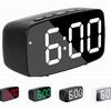 New Mirror Clock LED Electronic Clock Simple Alarm Clock Silent Bedside Clock Silent Clock 0711