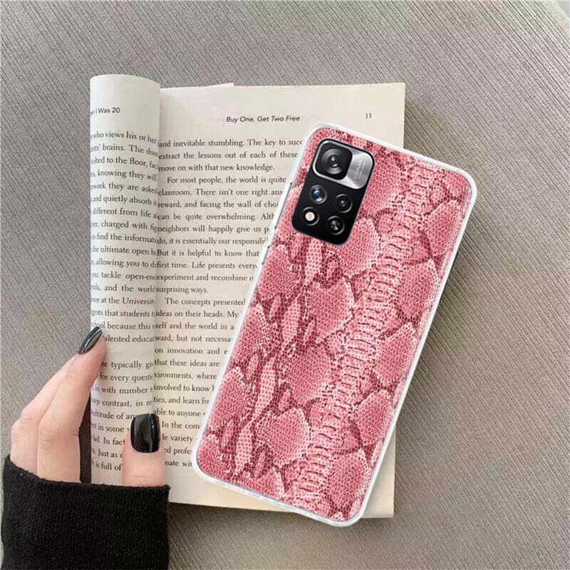 It looks like Real Snake Skin Phone Case For Redmi Note 13 12 Pro Plus 14 15 Pro 5G 11 11T 11E 11S 10 Pro 10S 9 9S Cover Cell Cl