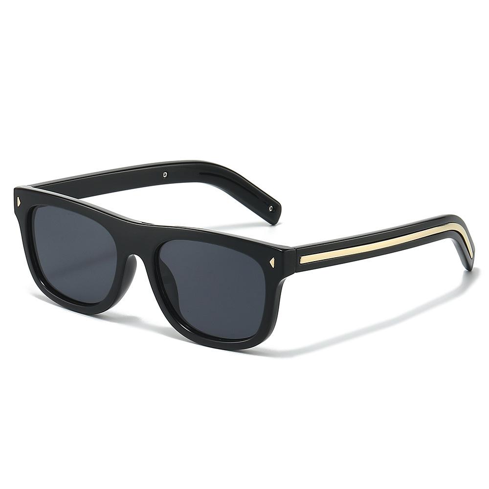 New Fashion Retro Large Square Frame UV 400 Sunglasses Personalized Light Weight Eyewear Outdoor Traveling Sunscreen Eyeglasses