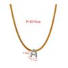 Titanium Steel Snake Bone Chain 26-Letter A-Z Initial Pendant Necklace Alphabet Choker Jewelry Holiday Gift For Women