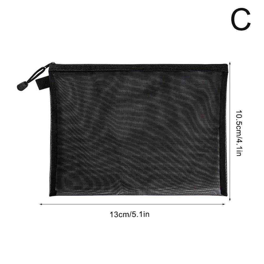 

1/3pcs Black Mesh Makeup Bag Women Toiletry Travel Portable Makeup Organizer Zipper Bag Small Large Case Cosmetic Storage Pouch