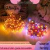 Solar-Powered Waterproof Copper String Lights - Remote-Controlled LED for Outdoor & Holiday Decor
