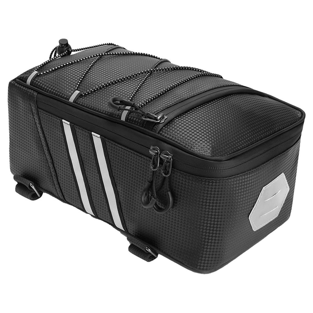 Fahrrad-Gepäckträgertasche Ladefläche Fahrradkoffertasche mit Reflektoren für Motorrad