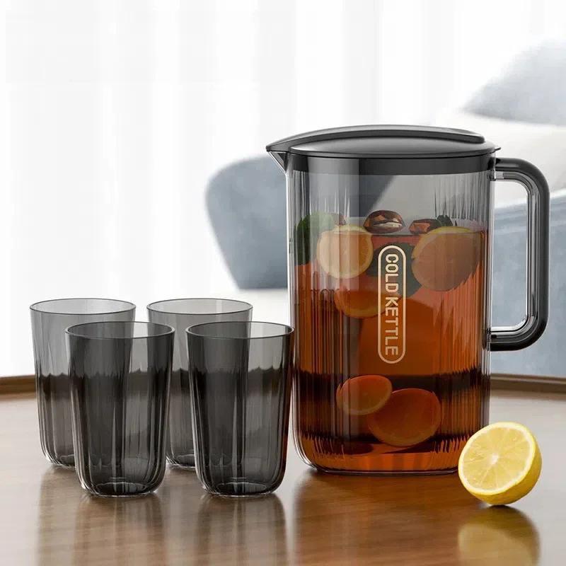 Fridge-Friendly Iced Drink Container Food-Grade Plastic Water Pitcher Jug Beverage Carafe For Cold Tea Juice Lemonade Sangria