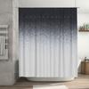 Gradient Shower Curtain For Modern Bathroom Decor - Waterproof And Durable With Rust-Proof Hooks Dry And Wet Separation