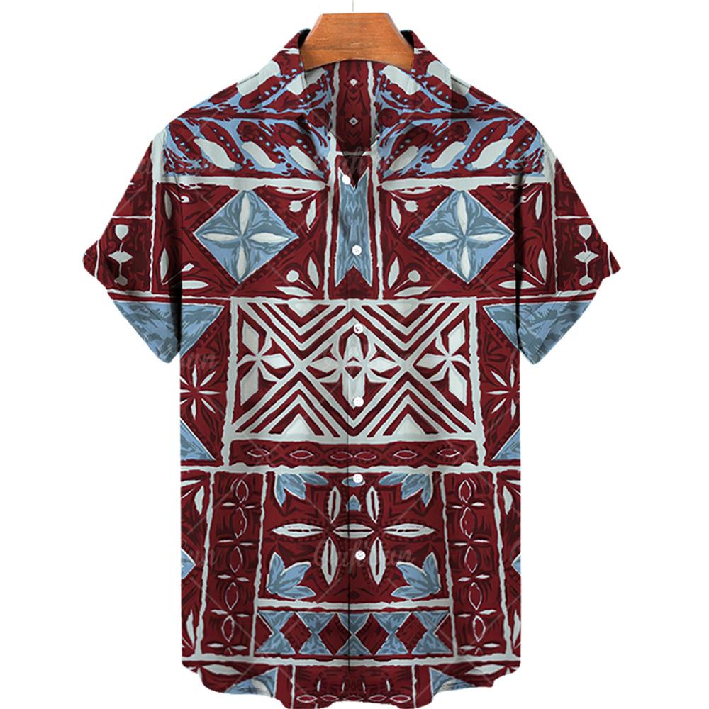 Fashion Short Sleeve Hawaiian Men's Shirts Summer Casual Tops Beach Party Vacation Shirts Outdoor Men's and Women's Shirt