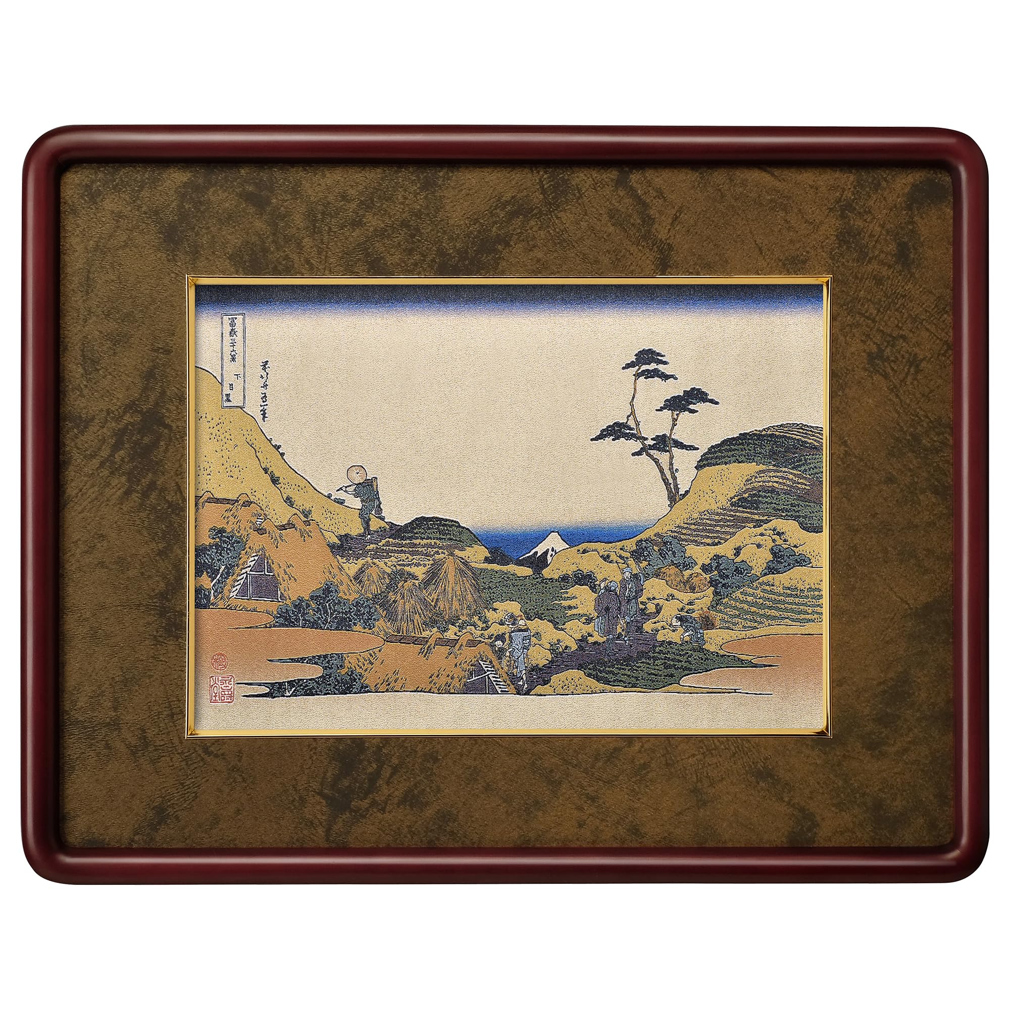 

Hakuba Picture Frame ORI TOKYO Katsushika Hokusai Views of Mount Fuji Medium Size Photo Frame Set Sold Set of masterpieces reproduced in jacquard