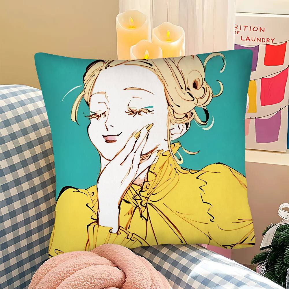 Pc VVeil Emma Anime Vintage Pillow Case Fashion Square Pillowcase Bedroom Sofa Room Ins Decoration Leisure