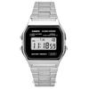 Vintage Digital Stainless Steel Quartz A158WEA-1 Unisex Watch