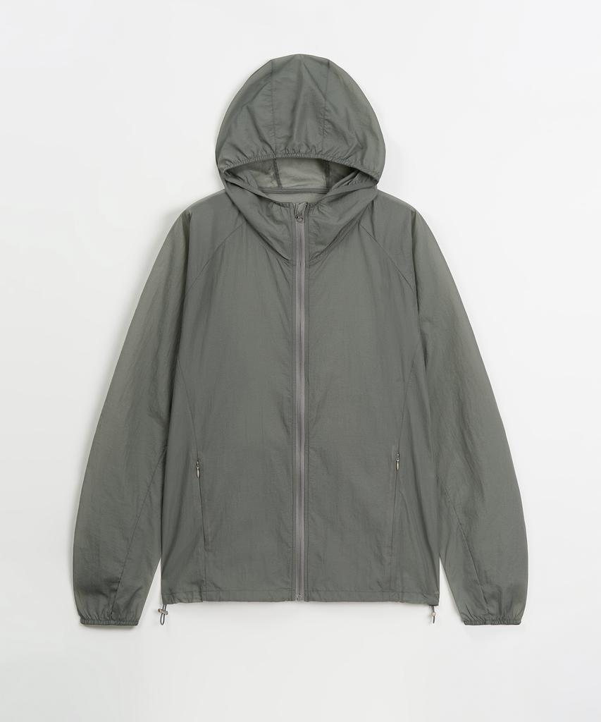 Toffee [Summer Fabric] Ripstop Sheer Windbreaker Jacket (Sage Grey)
