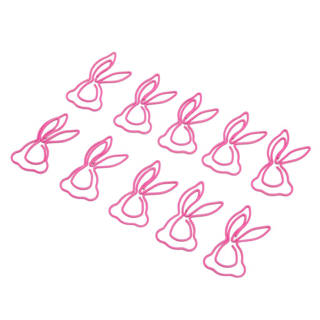 100 Pezzi Fermagli di Carta per Bambini Stile Coniglietto Metallo Forte Colore Squisito Ampiamente Usati Simpatici Fermagli di Carta per Wo