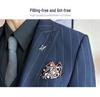 Slim Fit Striped Three-Piece Men's Suit - Casual Single-Breasted Wrinkle-Resistant Formal Wear.