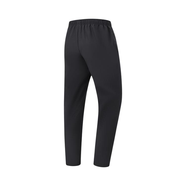 Li-Ning Plain Elastic Waist Straight Leg Knitted Sports Pants Men Bottoms Black AYKT923-1