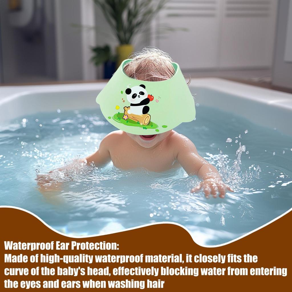 Baby Shower Cap Shield Baby Shampoo Cap Waterproof Adjustable Eye Ear Protector No Tears For Water Conservation Children Boy