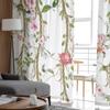 Fujiman Flower Bloom In Spring Tulle Curtains for Living Room Bedroom Sheer Curtain for Balcony Hall Fashion Printed Home Drapes