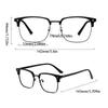 Men's Business Blue Light Blocking Glasses Women's Half Frame Square Glasses Unisex Fashion Eyewear