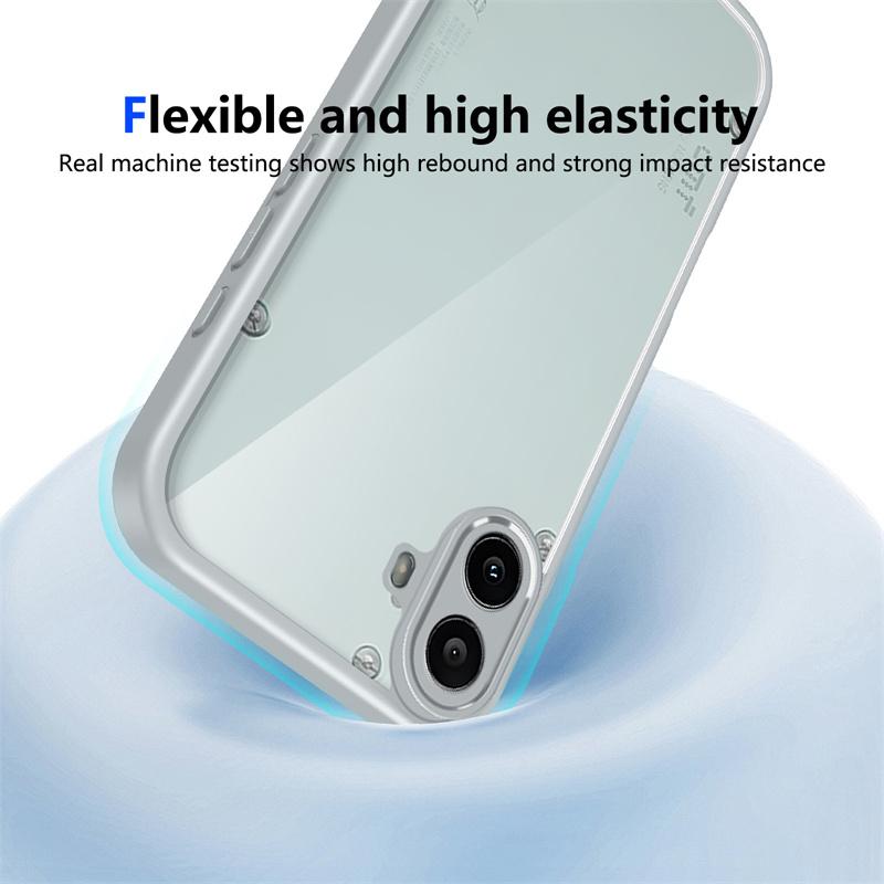 CMF By Nothing Phone One Case Shockproof Silicone Bumper with Clear Back Hard Cover Phone Case for Nothing CMF Phone 1 CMFPhone1