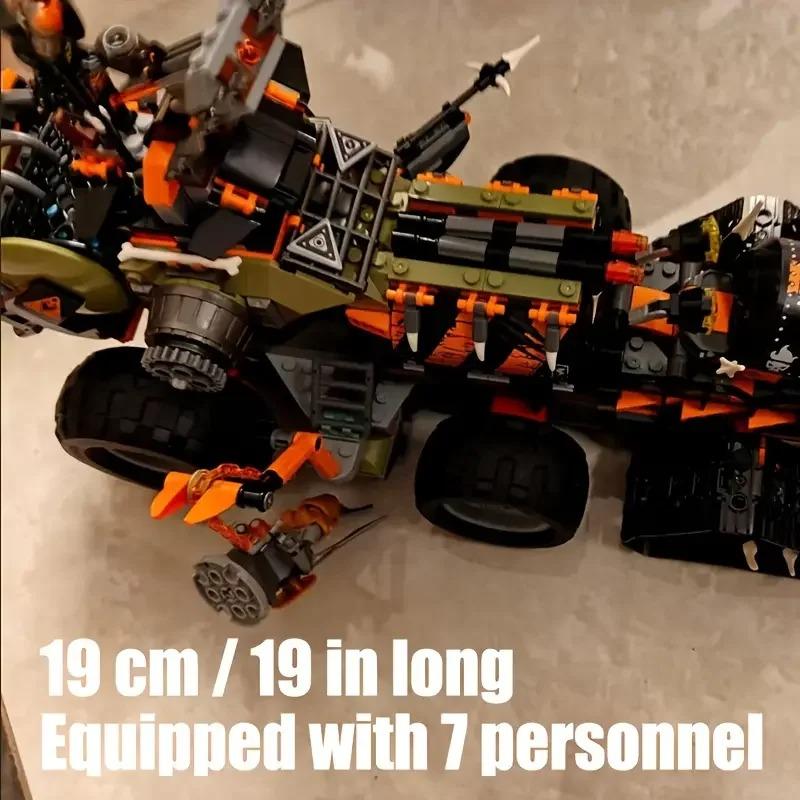 1000+PCS Dragon Catcher Truck Building Blocks, Movie Series Car Model Toy, Ideal for Hobbyists, Collection and Gifting