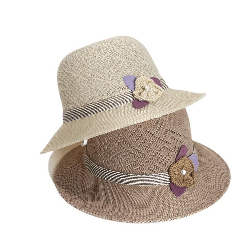 Mint Flower Summer Hat With Wide Brim For Women Sun Protection And Breathability