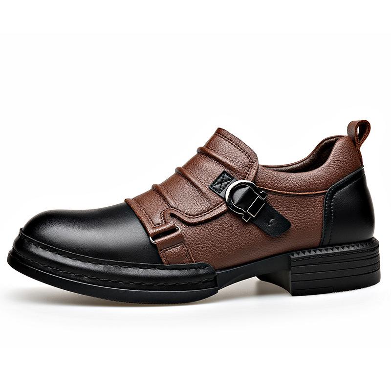 Men's Autumn Retro British Style Martin Boots with Side Zipper and Plush Lining - Short Chelsea Motorcycle Boots