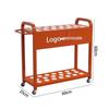20-Hole Floor-Standing Metal Billiard Cue Rack