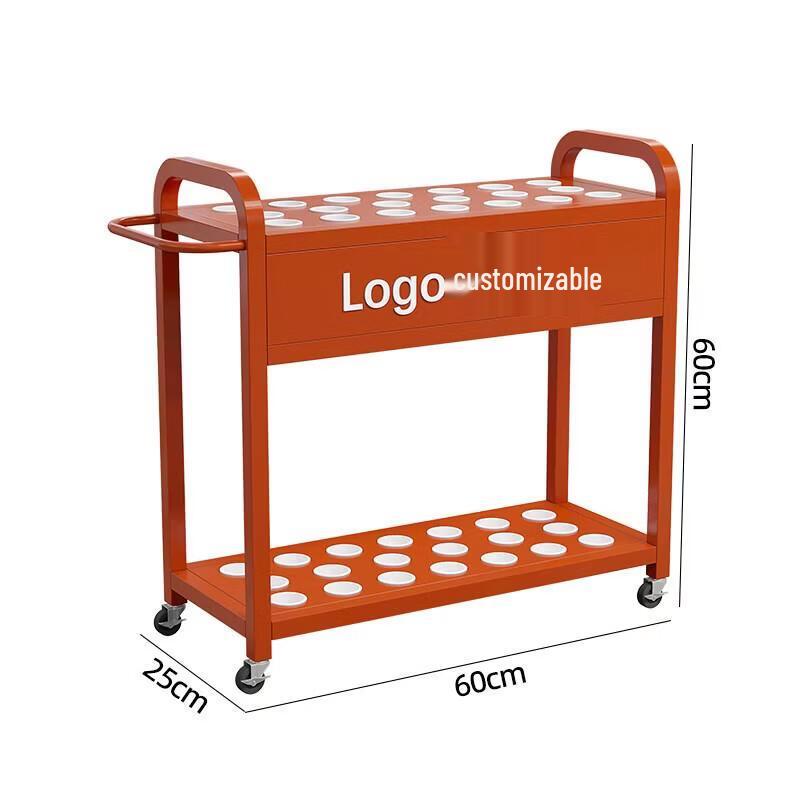 20-Hole Floor-Standing Metal Billiard Cue Rack