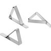 TriPole Tablecloth Clips 32 Pack Picnic Table Clips, Stainless Steel Table Cloth Holder Clips for Outdoor Tables, Metal Tables Cover Skirt Clamps for