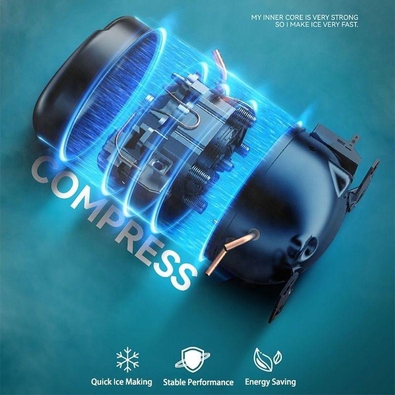 105W Mini Household Electric Ice Maker Portable Large Capacity Fully Automatic Ice Making Machine 22*31*32cm