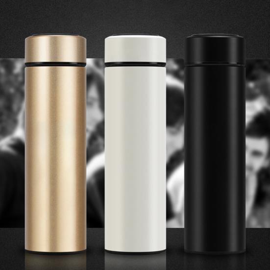 500ml Temperature Display Stainless Steel Touch Screen Thermal Water Bottle Cup