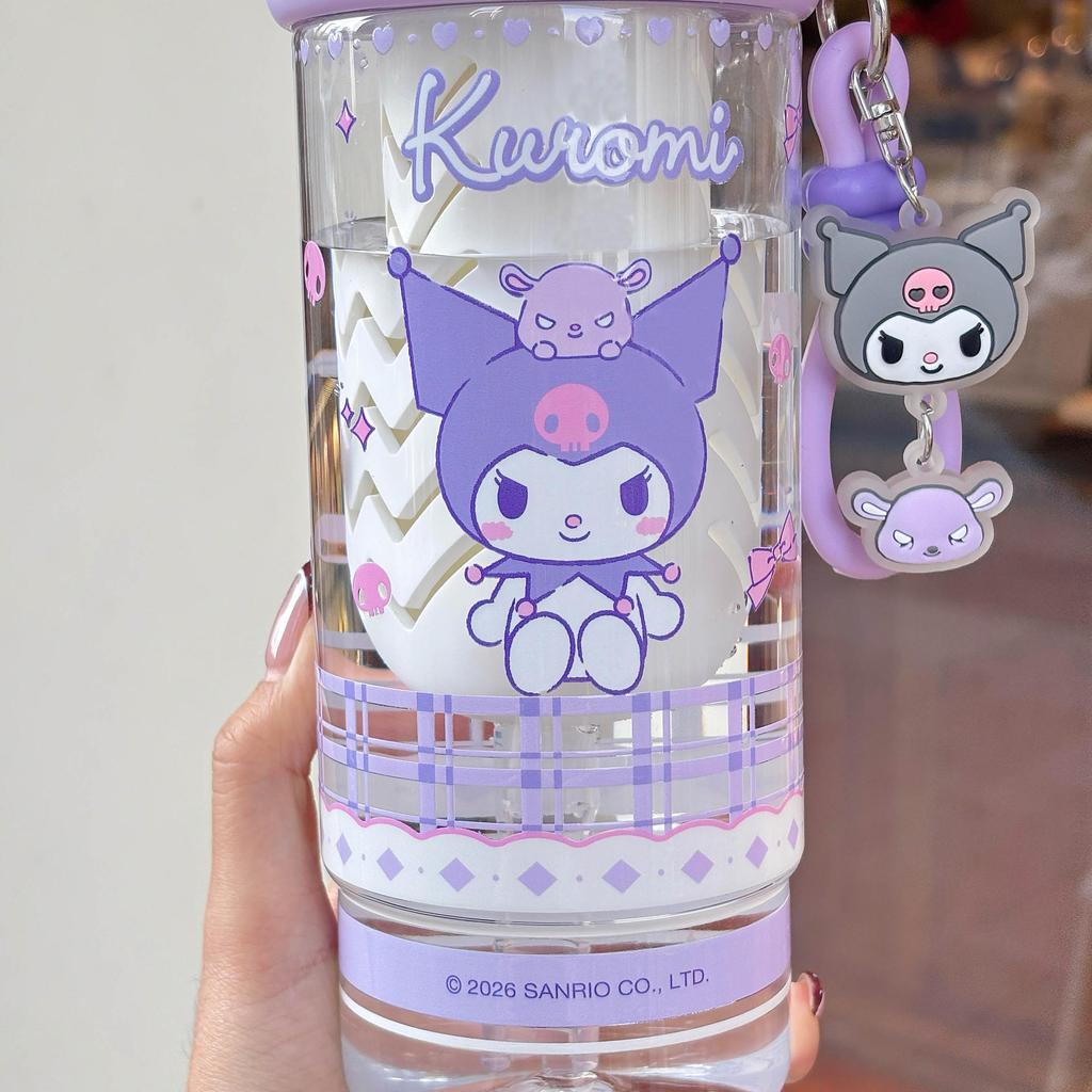 Sanrio Cartoon Tea Infuser: Cute Portable Water Cup with Straw for Girls