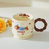 Creative cute cartoon sausage cup ceramic cup high value mug couple cup household drinking cup