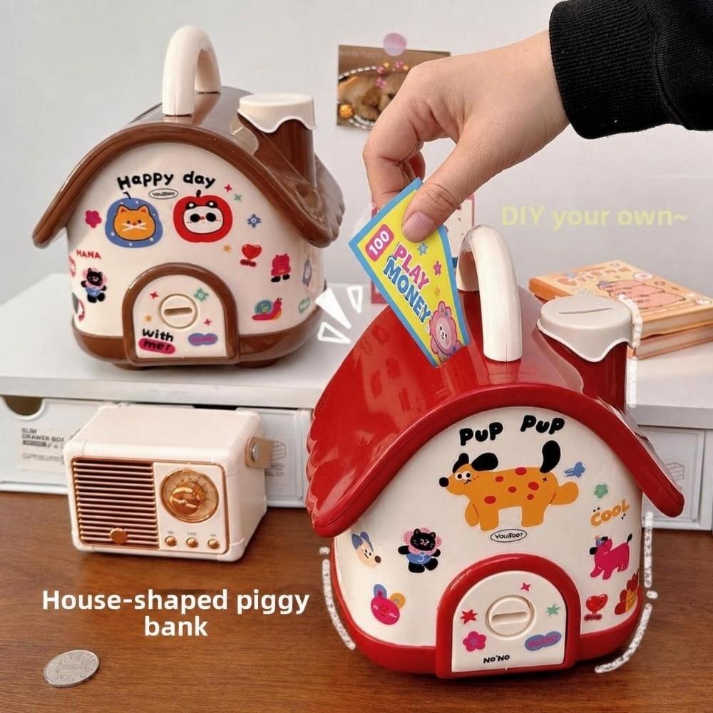 Creative House Shaped Piggy Bank Cottage Shaped Savings Piggy Bank Money Saving Box Holiday Gift